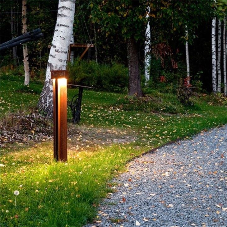 Rust Color Bollard Lights