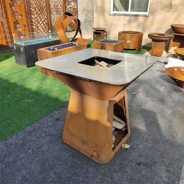 Corten Steel Barbecue Grill Fire Pits factory
