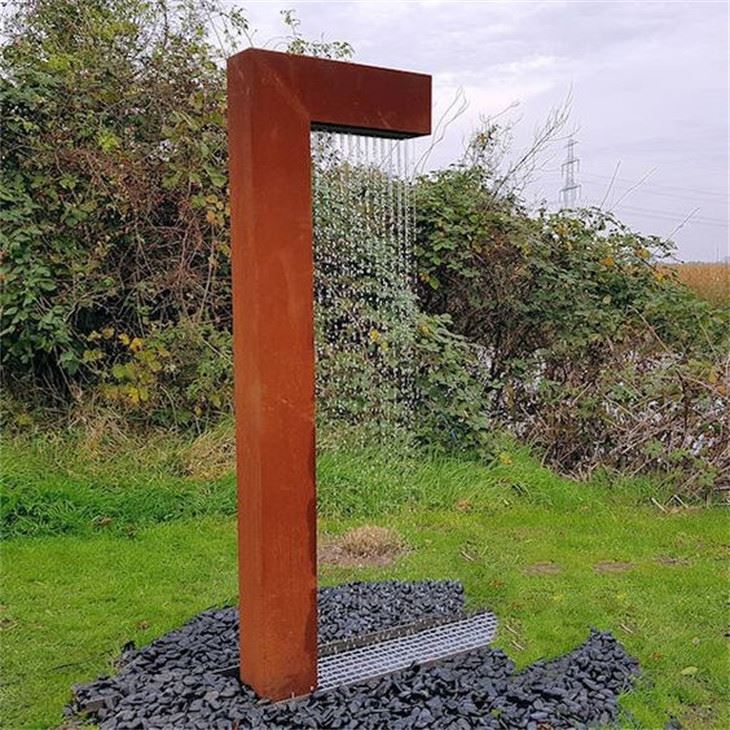 Venkovní vodní fontána z Corten Steel
