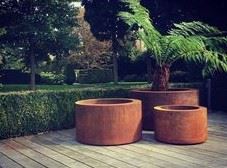 Outdoor Planter Pot Corten Steel Planter Box Flower Pot